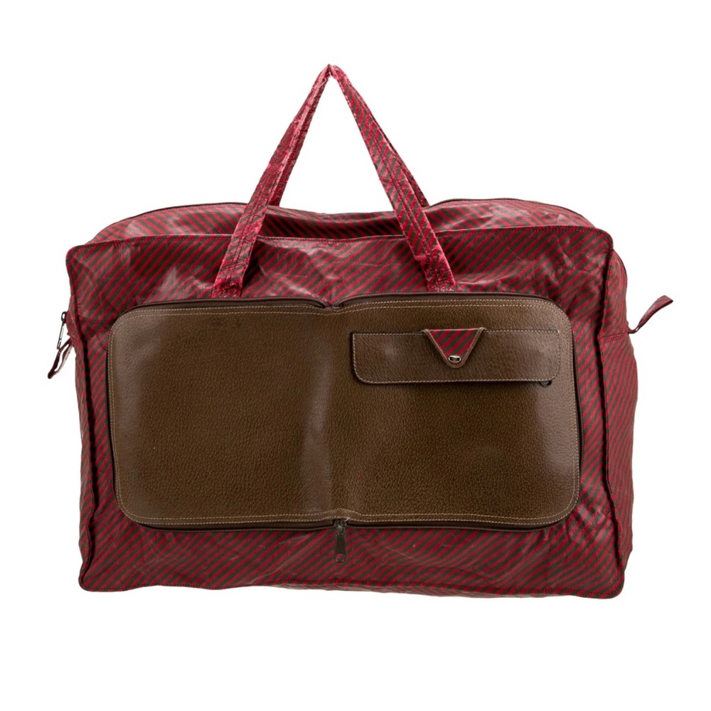 Gucci 
Stylish Red and Brown Travel Bag